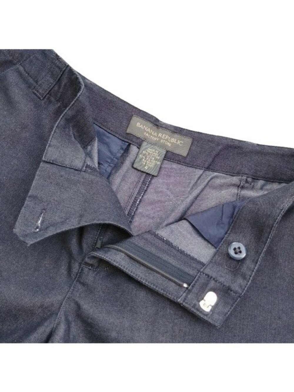 Banana Republic Factory Women's Size 4 Denim Twill Shorts 3" Inseam Dark Wash - Picture 3 of 4